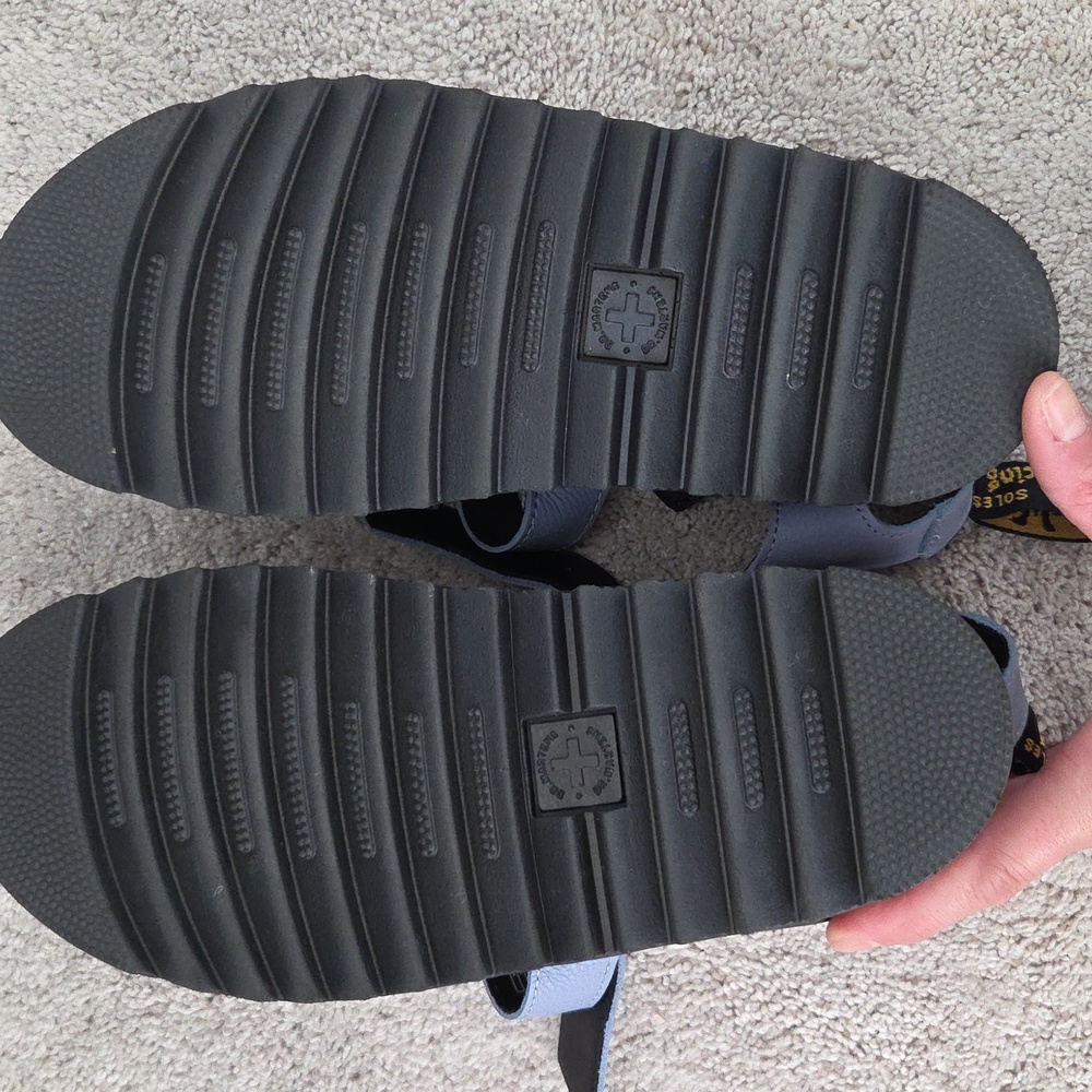 Dr. Martens NWOT Women's Black and Light Blue Platform Sandals - Picture 5 of 10